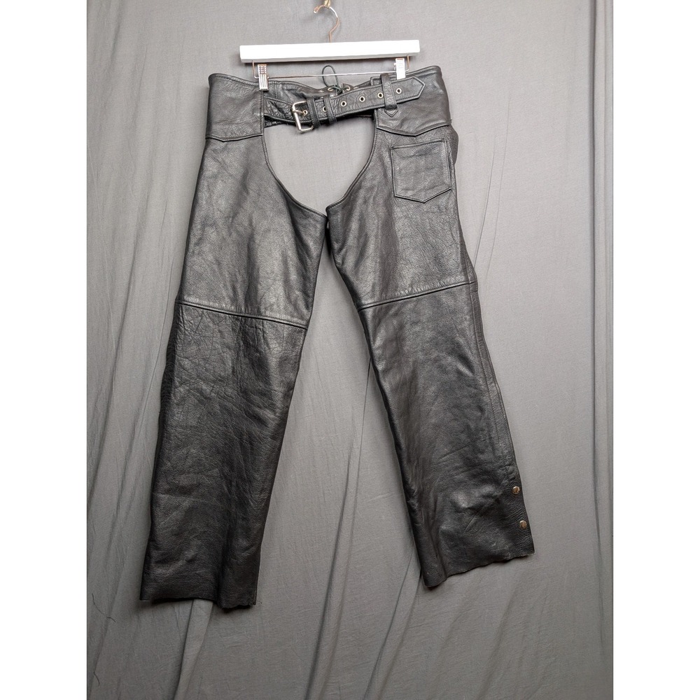 Interstate‎ Leather Motorcycle Chaps Pants Size XXL